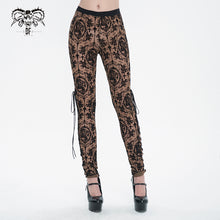 Load image into Gallery viewer, PT10702 Gothic brown queen patterned printed sexy ladies see through leggings