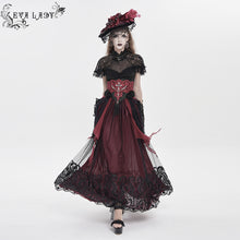 Load image into Gallery viewer, ECST013 Paisley Jacquard Black and Red Belt