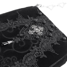 Load image into Gallery viewer, AS18001 Black Gothic Velveteen Women's Bag