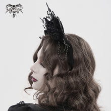 Load image into Gallery viewer, AS259 Rose Queen Halo Gothic Crown Headband