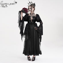 Load image into Gallery viewer, ESKT05201 Chest V-neck long-sleeved jacquard mesh dress