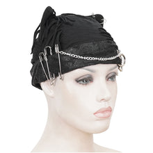 Load image into Gallery viewer, AS145 Punk torn big holes cat ear hat with chain