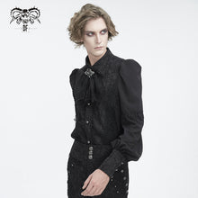 Load image into Gallery viewer, SHT121 Gothic men lantern sleeve floral shirt