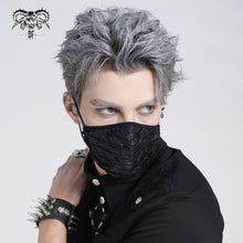 Load image into Gallery viewer, MK027 breathable cyber punk shine pleated men leather face masks