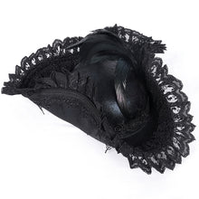 Load image into Gallery viewer, AS201 Black Gothic Women's Pirate Hat