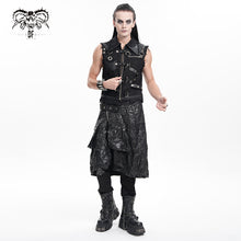 Load image into Gallery viewer, SKT227 Punk Men's Wrinkled Leather kilt