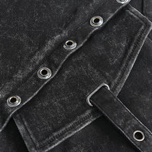 Load image into Gallery viewer, PT300 Punk-Style Straight-Leg Trousers with Acid-Wash Effect (Convertible into Shorts)