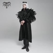 Load image into Gallery viewer, CA055 Gothic peak collar feather short cloak
