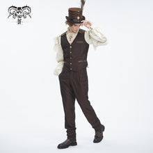 Load image into Gallery viewer, WT08702 Brown Steampunk gentleman striped vest