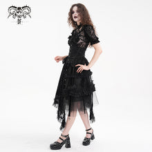 Load image into Gallery viewer, SKT208 Black Women Half hollow out bustle skirt