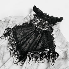 Load image into Gallery viewer, SHT15602 Grey Two-Tone Textured Woven Gothic Shirts with Bow Tie