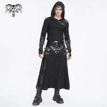 Load image into Gallery viewer, SKT187 glued cross pattern stitching leather men's kilt
