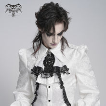 Load image into Gallery viewer, AS28802 Glossy irregular pleated woven Gothic shirt bow tie