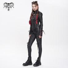 Load image into Gallery viewer, CT26301 Pleated Faux Leather Punk Jacket