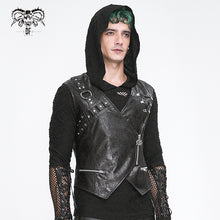 Load image into Gallery viewer, WT080 Faux cracked leather punk vest