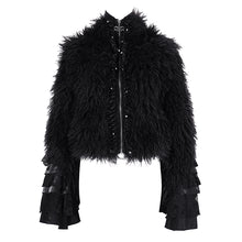 Load image into Gallery viewer, CT241 Fluffy rabbit ears hooded short jacket