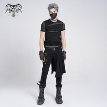 Load image into Gallery viewer, TT060 everyday summer men partition diamond mesh T-shirt