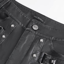 Load image into Gallery viewer, PT24401 Steampunk brush-off leather trousers