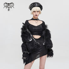 Load image into Gallery viewer, CT128 Devil fashion new style punk fur short cotton jacket for women