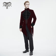 Load image into Gallery viewer, CT21502 wine Gothic stand collar tuxedo men's jacket