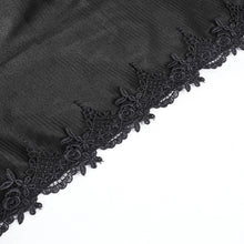 Load image into Gallery viewer, CA04501 Black Gothic Lace Hooded Cloak