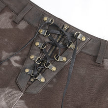 Load image into Gallery viewer, PT24002 Brown Women cloud point stretchy cracked knit leather leggings