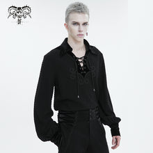 Load image into Gallery viewer, SHT086 Neckline hand-embroidery gothic men shirts