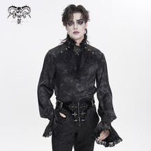 Load image into Gallery viewer, SHT15601 Two-Tone Textured Woven Gothic Shirts with Bow Tie