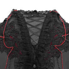 Load image into Gallery viewer, EAS035 Gothic tassel bead chain wooden handle small umbrella