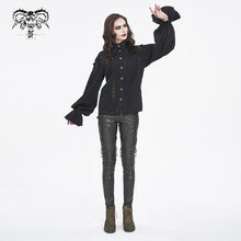 Load image into Gallery viewer, SHT11401 Steampunk Distressed Women Long Sleeve Shirt