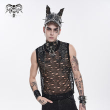 Load image into Gallery viewer, AS280 Cracked PU Doberman Cap with Mixed-Length Spikes
