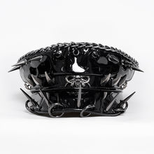 Load image into Gallery viewer, AS293 Punk-Style Spiked Patent Leather Military Cap
