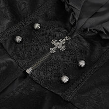 Load image into Gallery viewer, CT211 Patterned leather lace bell-sleeve jacket