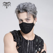 Load image into Gallery viewer, MK022 punk leather hand embroidered patterned solid color cotton face mask