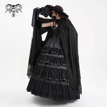 Load image into Gallery viewer, CA04501 Black Gothic Lace Hooded Cloak