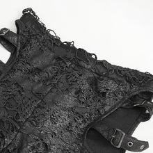 Load image into Gallery viewer, PT209 Faux leather and mesh spliced side bandage flared pants