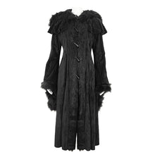 Load image into Gallery viewer, CT214 Small shawl fur collar hooded long coat