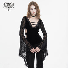 Load image into Gallery viewer, TT258 Hanfu sleeve V-neck waisted women's T-shirt