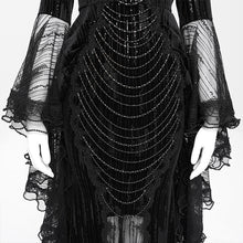 Load image into Gallery viewer, ESKT074 Gothic wedding Custom-made feather branch collar embroidered dress