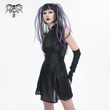 Load image into Gallery viewer, SKT161 Black Punk Chinese style cheongsam dress