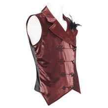 Load image into Gallery viewer, WT07802 red Gothic embroidered contrasting colors waistcoat