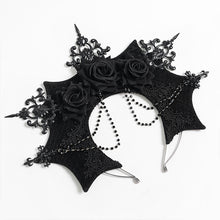 Load image into Gallery viewer, AS259 Rose Queen Halo Gothic Crown Headband