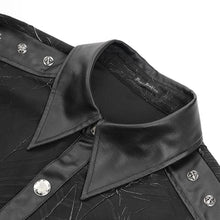 Load image into Gallery viewer, SHT125 Punk pleated stand collar long sleeve shirts