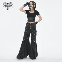 Load image into Gallery viewer, TT267 Leather studded shawl knitted two-piece women's short T-shirt