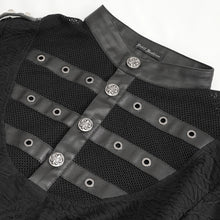 Load image into Gallery viewer, TT260 Punk knitted small stand collar men's T-shirt