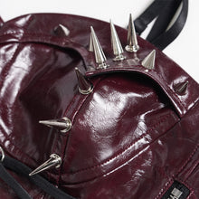 Load image into Gallery viewer, CST00902 Red Punk-Style Glossy Leather Strapless Corset