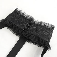 Load image into Gallery viewer, AS159 Shoulder ruffled lace-up maid body harness