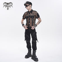 Load image into Gallery viewer, PT300 Punk-Style Straight-Leg Trousers with Acid-Wash Effect (Convertible into Shorts)