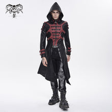 Load image into Gallery viewer, CT27901 Punk-Style Long Leather Coat with Hood