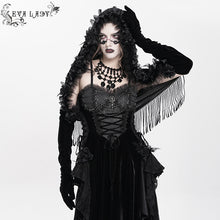Load image into Gallery viewer, EAS031 Gothic hooded shawl with long gloves
